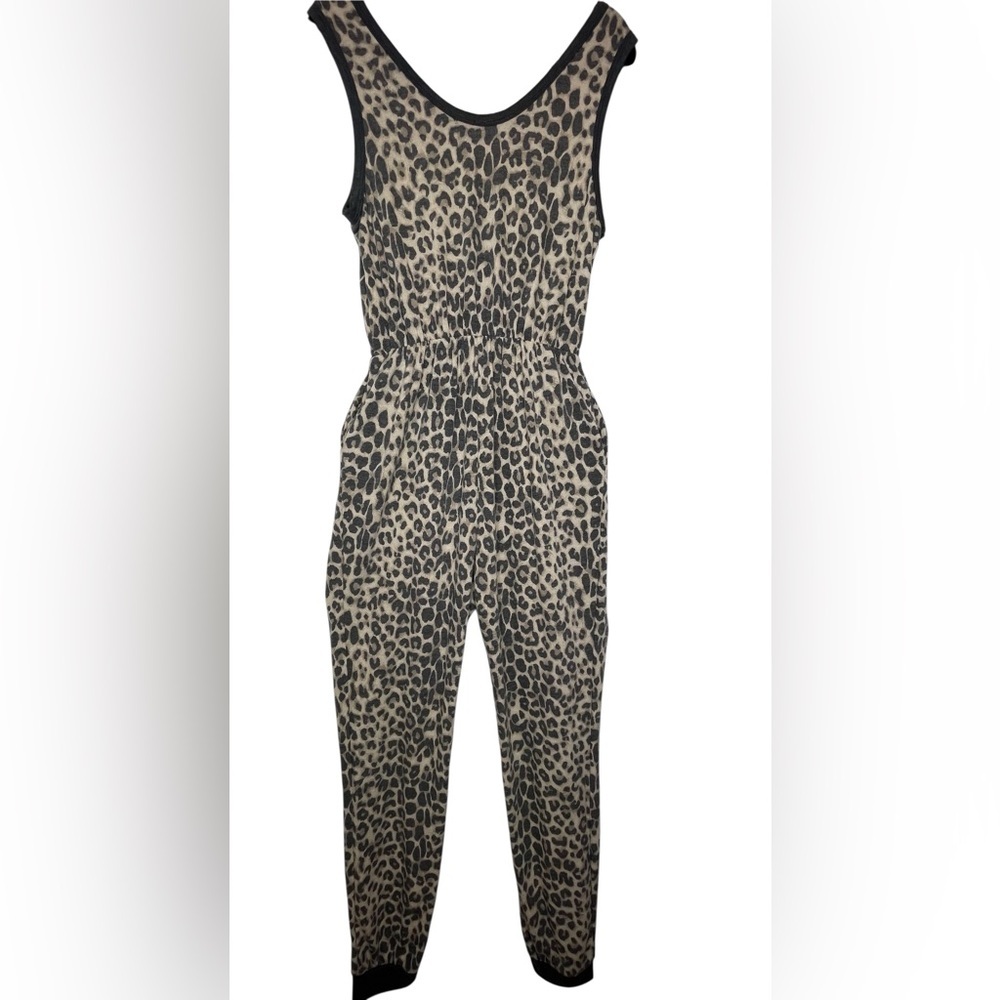 Lilypad Animal Print Sleeveless Jumpsuit One-Piece Romper Pockets Casual Medium - Picture 3 of 16